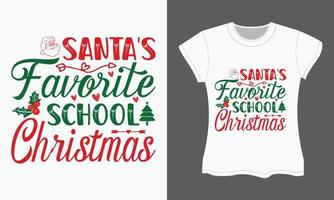 Navidad svg camiseta diseño, de santa favorito colegio Navidad vector