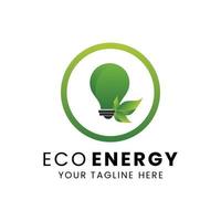 ECO renewable energy logo design vector template.