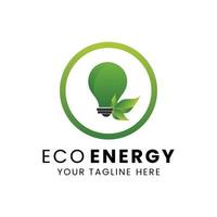 ECO renewable energy logo design vector template.