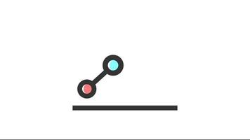 Business Graph on white background, animated icon. video