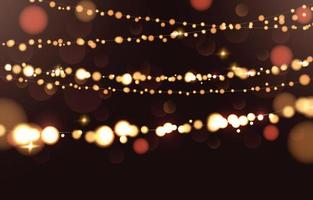 Warm Atmosphere Fairy Light With Bokeh Effect vector