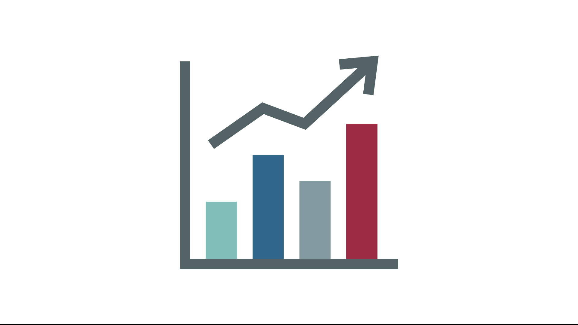 Business Graph on white background, animated icon. 22820994 Stock Video