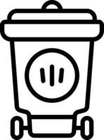 line icon for trash vector
