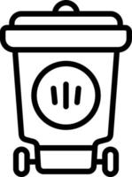 line icon for trash vector