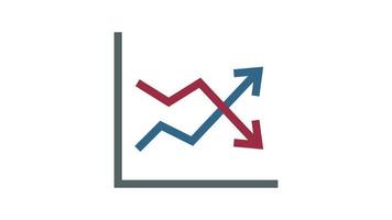 bedrijf diagram Aan wit achtergrond, geanimeerd icoon. video