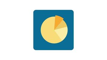 bedrijf diagram Aan wit achtergrond, geanimeerd icoon. video