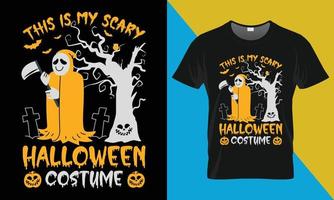 Halloween t-shirt design, This is my scary Halloween costume vector