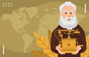 Alexander Graham Bell Day Background With World Map vector