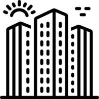 icono de línea para edificios vector