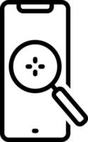 line icon for searching vector