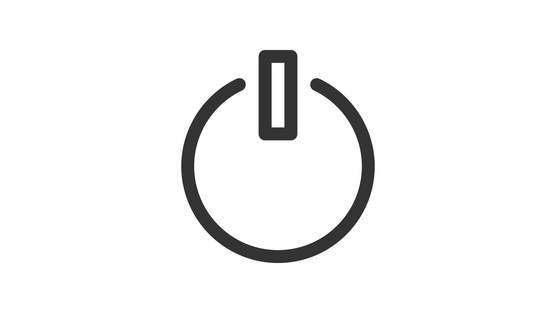 Power Button on white background, animated icon. 22821252 Stock Video ...