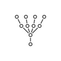 Machine Learning Neural Network vector concept thin line icon