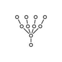 Machine Learning Neural Network vector concept thin line icon