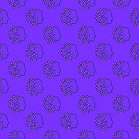 Machine Learning Head vector ML Robot colored seamless pattern