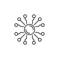 Neural Network Chip vector Digital Technology concept line icon