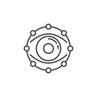 Neural Network Eye Tracking vector concept outline icon