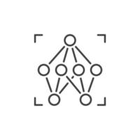 Neural Network vector Future Technology concept outline icon