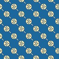 Neural Network and Magnifier vector colored seamless pattern