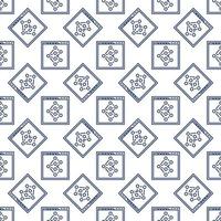 Neural Network in Web Browser vector line seamless pattern