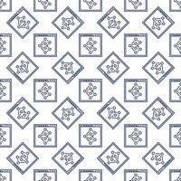 Neural Network in Web Browser vector line seamless pattern