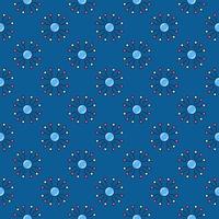 Round Neural Network Chip vector Digital Technology colored seamless pattern