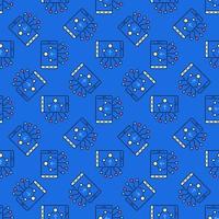 Phone with Neural Network Technology vector colored seamless pattern