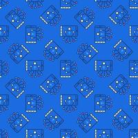 Phone with Neural Network Technology vector colored seamless pattern