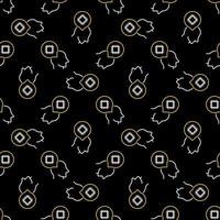 chip dentro habla burbuja con cabeza vector oscuro línea sin costura modelo