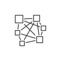 Deep Learning Neural Network vector concept outline icon