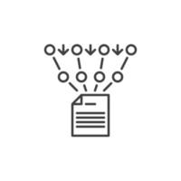 File Documents Neural Network vector Text Generation concept outline icon