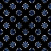 Globe inside Arrows vector concept dark line seamless pattern