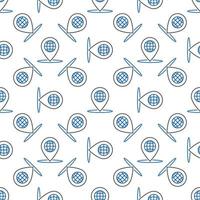 Globe Geo Pin vector concept line seamless pattern