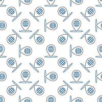 Globe Geo Pin vector concept line seamless pattern