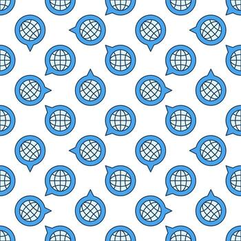 globo dentro habla burbuja vector de colores sin costura modelo