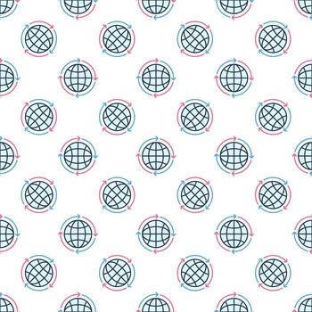 globo con redondo flechas vector de colores sin costura modelo