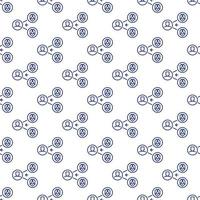 AI Face Generation vector Artificial Intelligence line seamless pattern