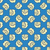 AI Human Head with vector Neural Network colored seamless pattern