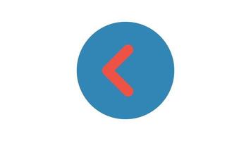 Back Button on white background, animated icon. video
