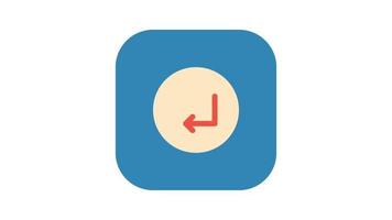 Loop Button on white background, animated icon. video