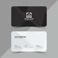 Clean dark business card template vector