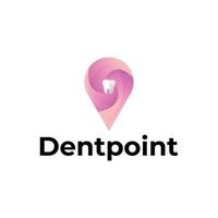 Dent point modern 3d logo design vector