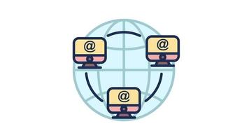 Network, Communication concept animated icon video