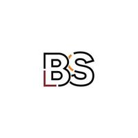 resumen letra bs logo diseño con línea conexión para tecnología y digital negocio compañía. vector