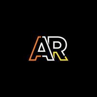 resumen letra Arkansas logo diseño con línea conexión para tecnología y digital negocio compañía. vector