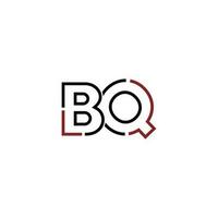 resumen letra bq logo diseño con línea conexión para tecnología y digital negocio compañía. vector