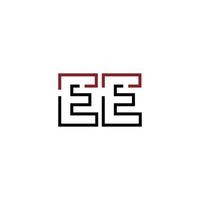 Abstract letter EE logo design with line connection for technology and digital business company. vector