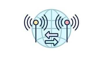 Router, Kommunikation Konzept animiert Symbol video