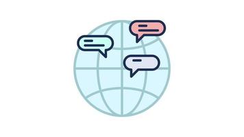 Talking, Communication concept animated icon video