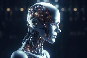 AI Artificial or machine intelligence concept. photo