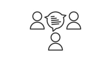 People talking, Communication concept animated icon video
